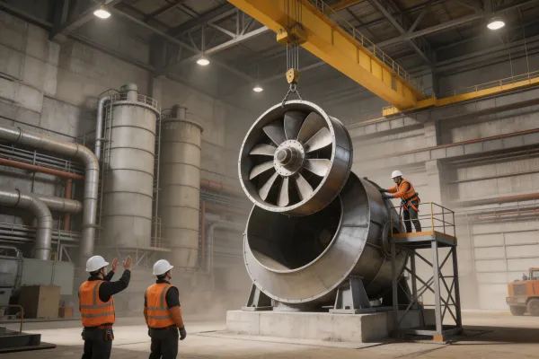 Cement plant fan retrofit project