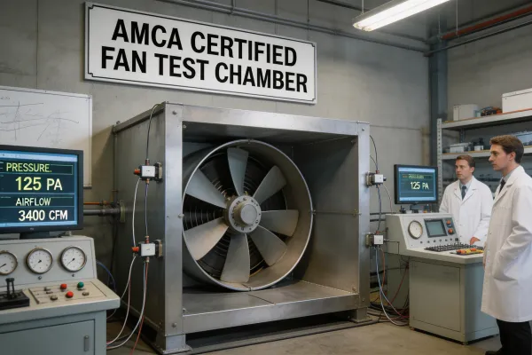 AMCA certified fan testing facility